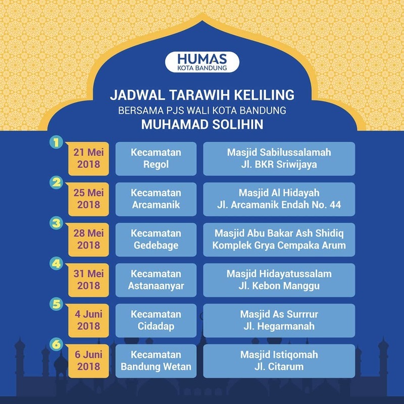 Tarawih Keliling Bersama Pjs Wali Kota Bandung (Muhamad Solihin)