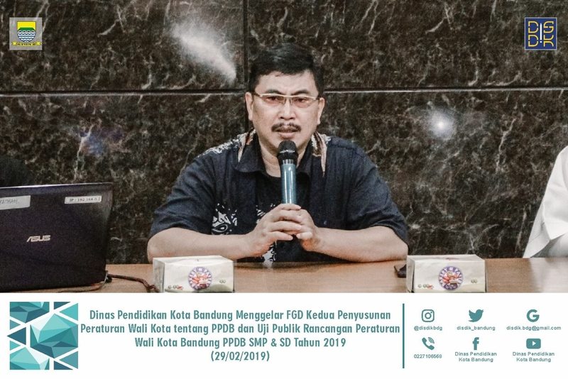 Forum group Discussion Penyusunan Raperwal PPDB yang ke 2 di Aula Disdik Kota Bandung